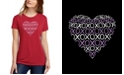 LA Pop Art Women's Word Art XOXO Heart T-Shirt